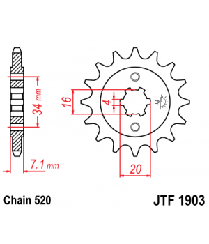 JTF1903.14 Звезда передняя 520