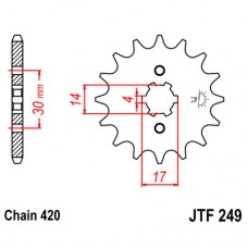 JTF249.13 Звезда передняя 420