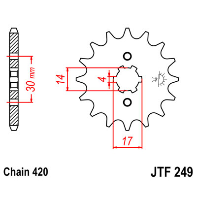 JTF249.13 Звезда передняя 420
