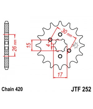 JTF252.14 Звезда передняя 420
