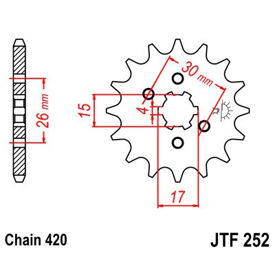 JTF252.14 Звезда передняя 420