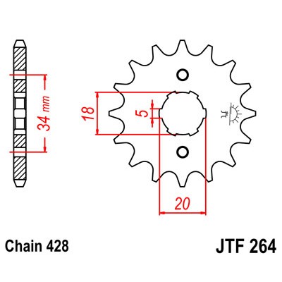 JTF264.16 Звезда передняя 428