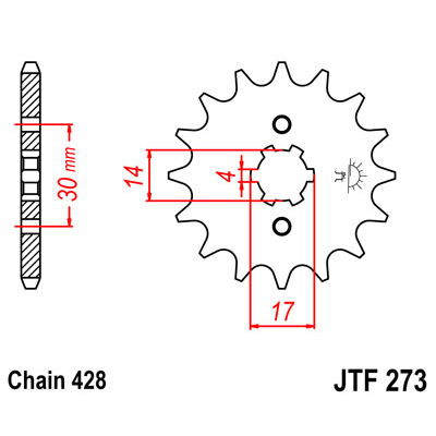 JTF273.13 Звезда передняя 428