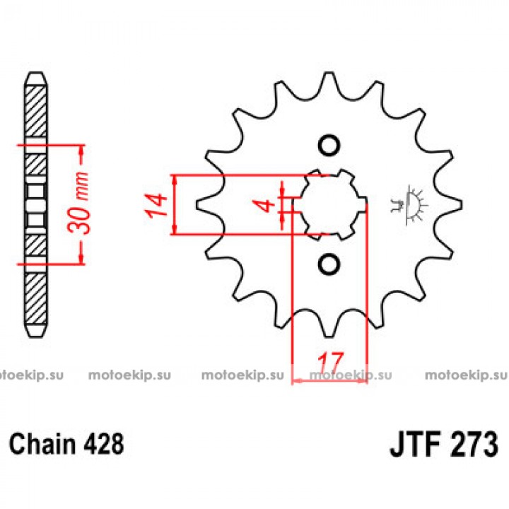 JTF273.13 Звезда передняя 428