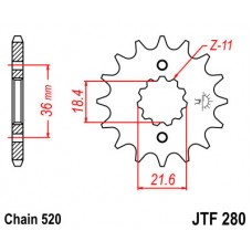 JTF280.13 Звезда передняя 520 JTF280.13 Звезда передняя 520