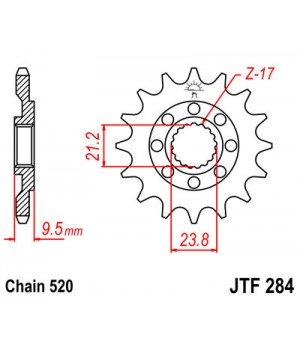 JTF284.12 Звезда передняя 520