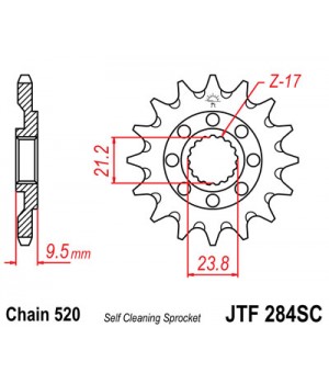 JTF284.13SC Звезда передняя 520 (самоочистка)