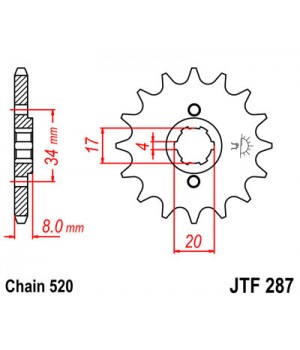 JTF287.13 Звезда передняя 520