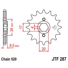JTF287.14 Звезда передняя 520