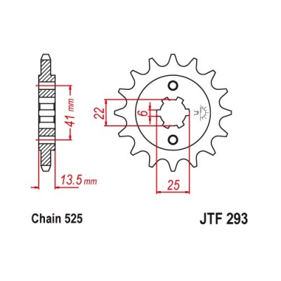 JTF293.14 Звезда передняя 525