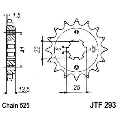 JTF293.15 Звезда передняя 525