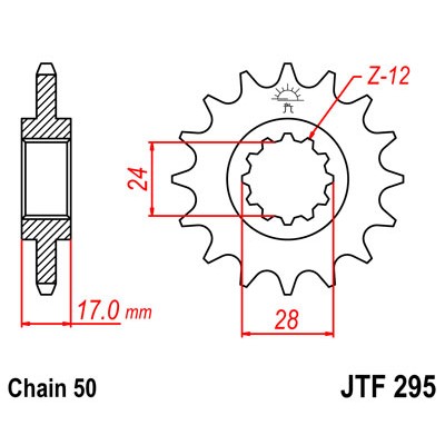 JTF295.16 Звезда передняя 530