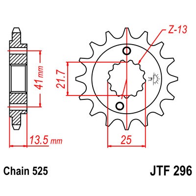 JTF296.15 Звезда передняя 525