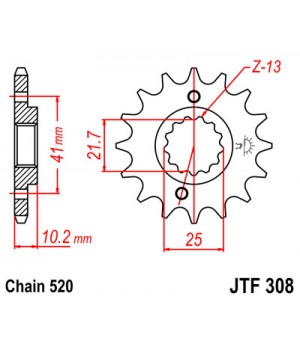 JTF308.15 Звезда передняя 520