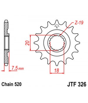 JTF326.13 Звезда передняя 520