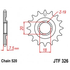 JTF326.14 Звезда передняя 520 JTF326.14 Звезда передняя 520