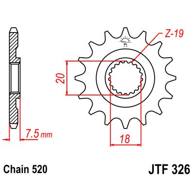 JTF326.14 Звезда передняя 520