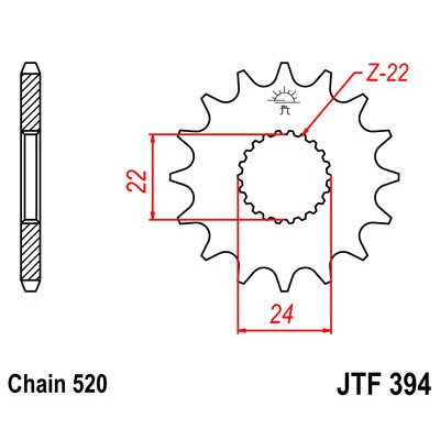 JTF394.17 Звезда передняя 520