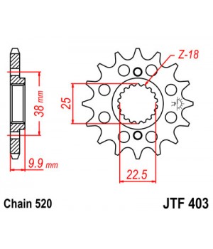 JTF403.15 Звезда передняя 520
