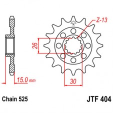 JTF404.15 Звезда передняя 525