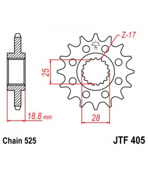 JTF405.20 Звезда передняя 525