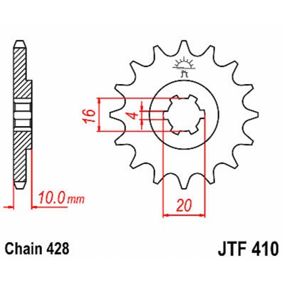 JTF410.14 Звезда передняя 428