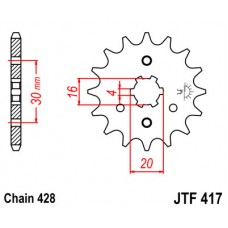 JTF417.14 Звезда передняя 428