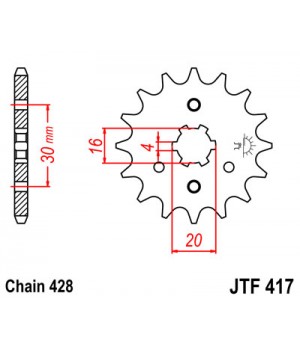 JTF417.14 Звезда передняя 428