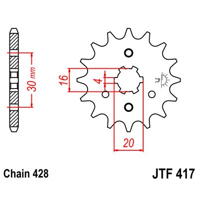 JTF417.14 Звезда передняя 428