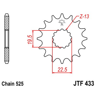 JTF433.16 Звезда передняя 525