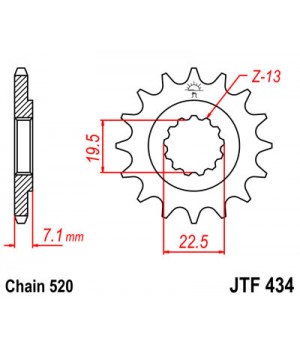 JTF434.13 Звезда передняя 520