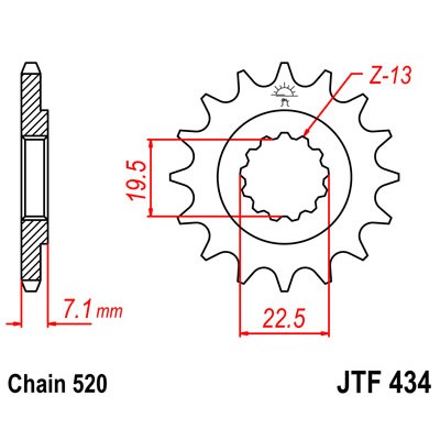 JTF434.14 Звезда передняя 520