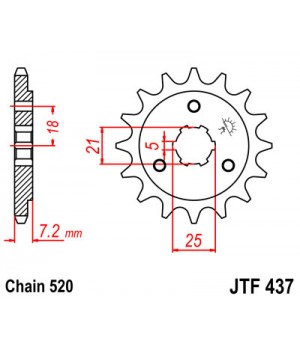 JTF437.16 Звезда передняя 520