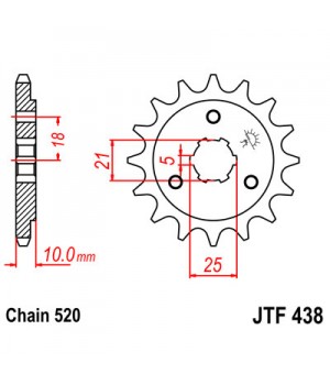 JTF438.15 Звезда передняя 520