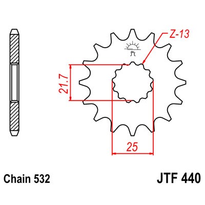 JTF440.16 Звезда передняя 532