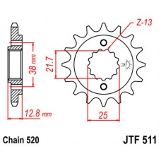 JTF511.14 Звезда передняя 520