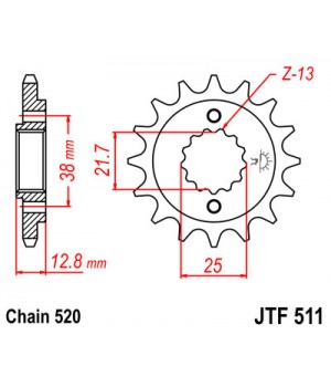 JTF511.15 Звезда передняя 520