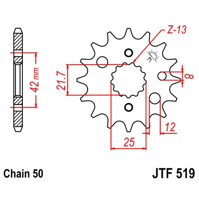 JTF519.16 Звезда передняя 530