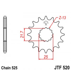 JTF520.15 Звезда передняя 525