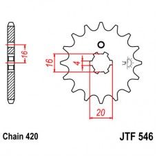 JTF546.12 Звезда передняя 420