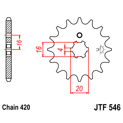 JTF546.12 Звезда передняя 420