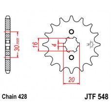 JTF548.14 Звезда передняя 428