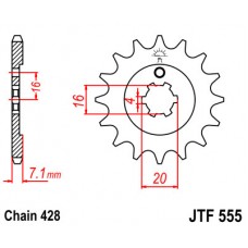 JTF555.13 Звезда передняя 428