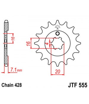 JTF555.13 Звезда передняя 428