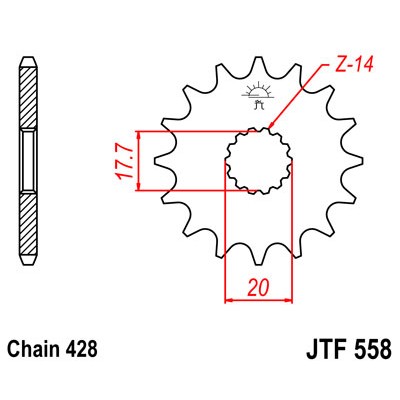 JTF558.14 Звезда передняя 428
