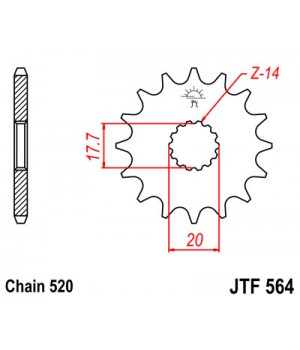 JTF564.13 Звезда передняя 520