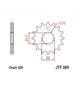 JTF565.15RB Звезда передняя 520, с демпфером