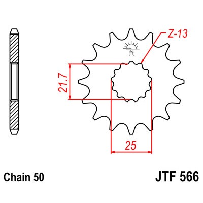 JTF566.14 Звезда передняя 530