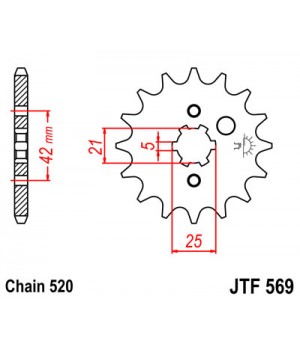 JTF569.12 Звезда передняя 520