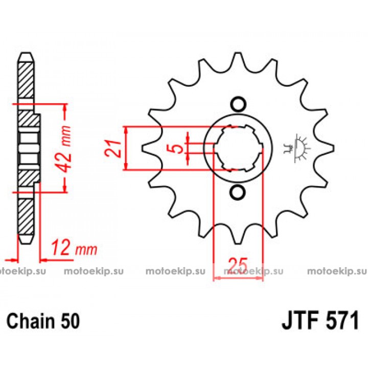 JTF571.16 Звезда передняя 530